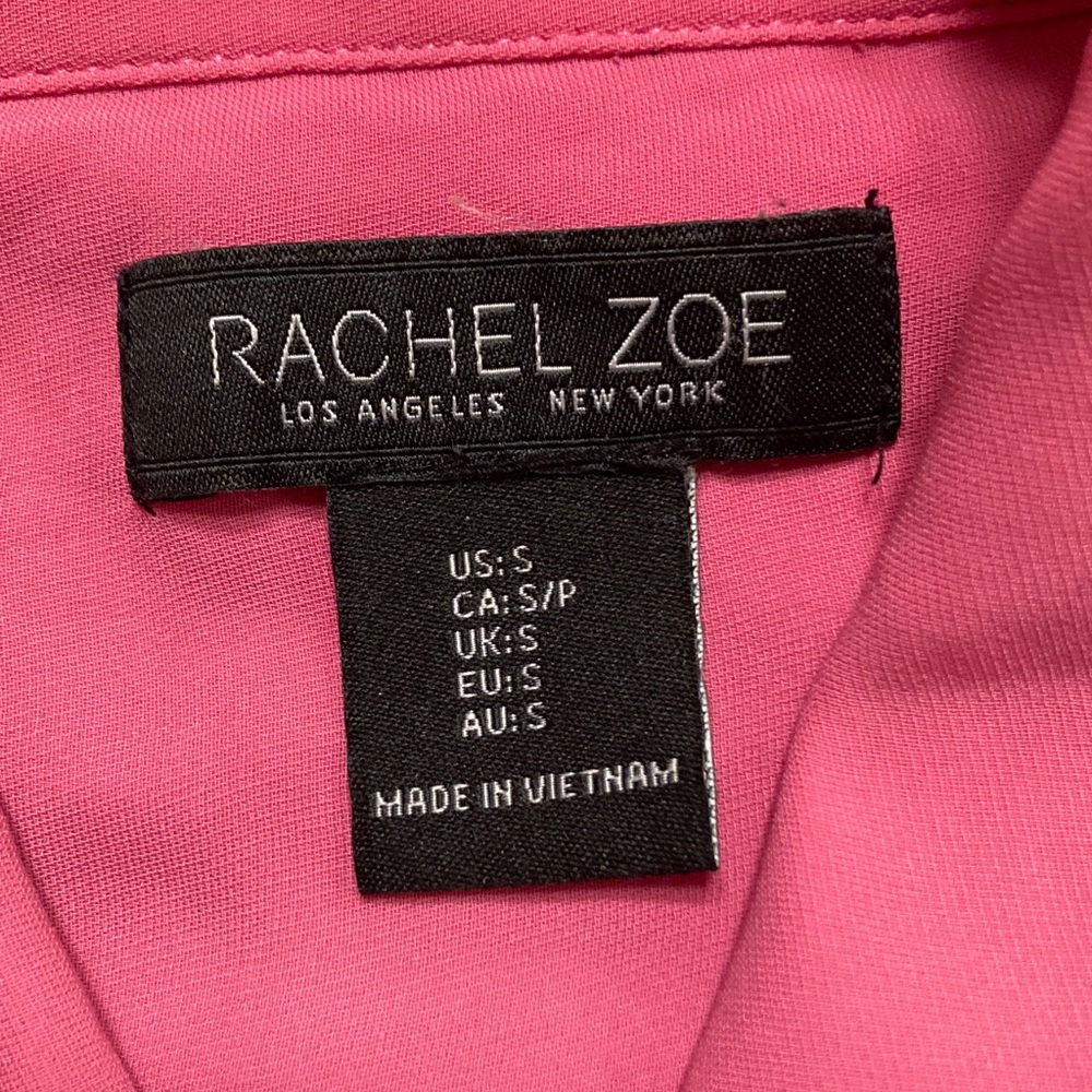 Rachel Zoe Pink Button Down Shirt Women Size Oversized Small - Picture 8 of 9